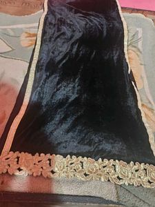 Elegant Velvet Wedding mirror printed  Kurti Set