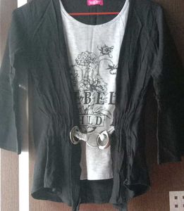 Black And Grey Top