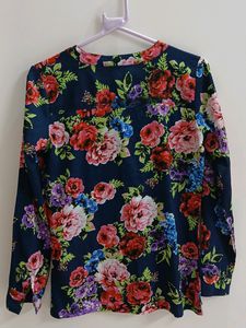 Branded Navy Blue Floral Top