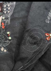 Luxury Brand AMPM Black Embroidered Kurti