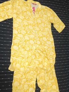 Brand New Yellow Floral Print Kurti Set