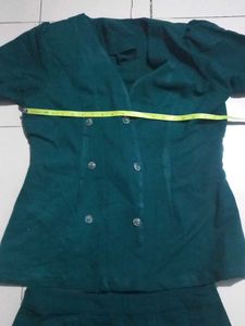 Vintage Green Skirt Suit