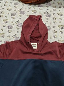 Burgundy &amp; Navy Hoodie