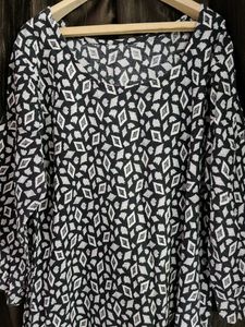 Black &amp; White Print Dress