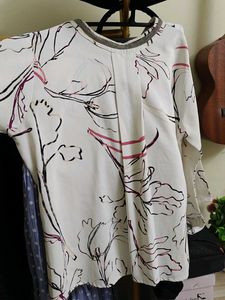 Floral Print Chiffon Top