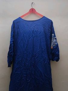 Elegant Blue Embroidered Kurta