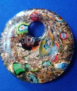 Murano Glass Donut Pendant