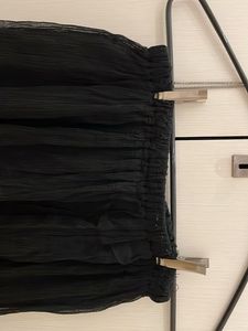 locally stitched black crinked chiffon skirt