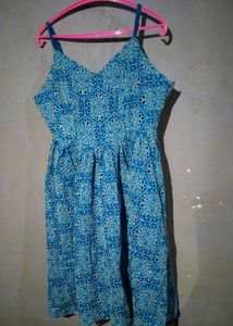 Blue Printed Sundress