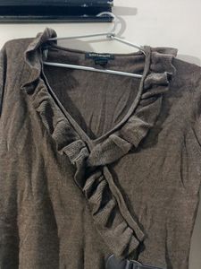 Sweatshirt Beautiful Stylish With Side Leather Bel