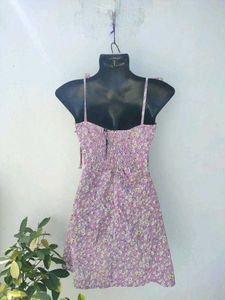 Floral Shoulder Tie-up Dress🩷
