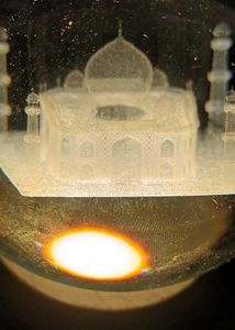 3D Taj Mahal Night Crystal Lamp