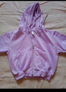 Fleece Crop Hood Jacket