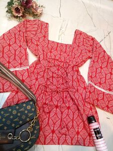 🆕 Corset Pinteresty Cherry Short Kurta ✨🎀