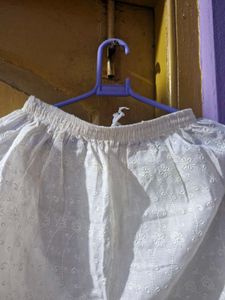 White Embroidered Palazzos