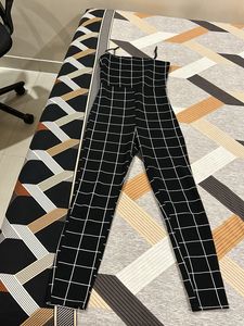 Black And White Striped Jumpsuit