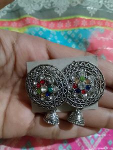 Set Of 1 Silver Earrings+ Hoop Earrings 💞