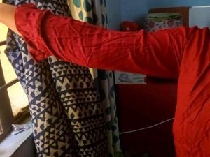 Maroon Roll-Tab Sleeve Blouse