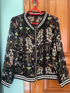 Floral Sheer Mesh Jacket