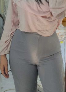 Gray Casual Pants