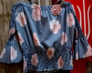 Off Shoulder Crop Top