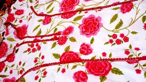 Floral Print Kurta Set With Saree