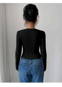 Chic Black Long Sleeve Top