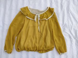 Chiffon Mustard Yellow Top 💛