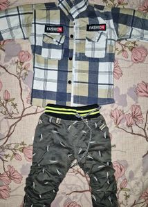 Boy's Fashionable Shirt & Pant Set