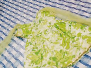 Cute Green Floral Dress Set