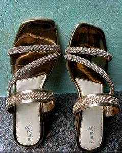 Gold Embellished Fera Sandals