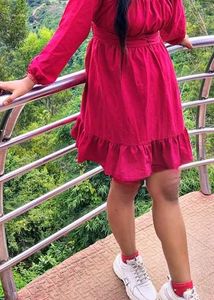 Mini Flared Bow Dress