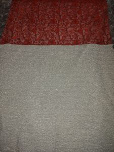 Red fancy saree worth 2K