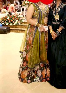 Embroidered Olive Green Blouse