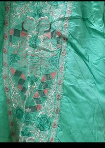 Embroidered Green Kurta