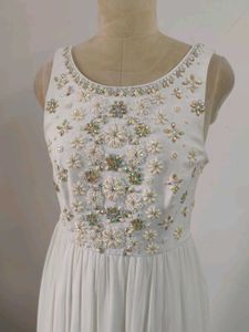 Elegant White Ethnic Gown