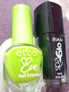 Nail Polish Bundle - Green &amp; Black