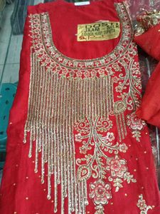 Red Embroidered Salwar Kameez