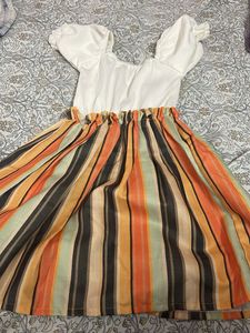 Cute Striped Girls Dress