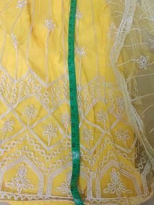 Yellow Embroidered Lehenga Choli Set