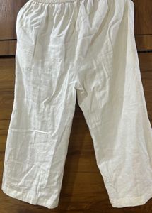 trendy lien white pants