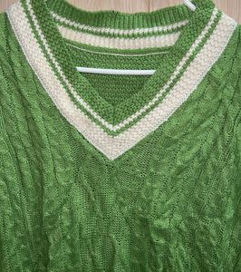 Green Knit Sleeveless Top