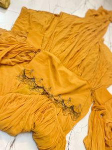 Mustard designer gown
