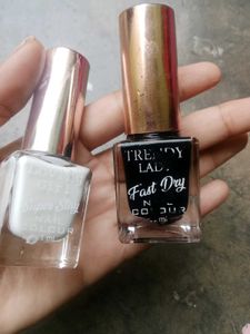 Black &amp; White Nail Polish Duo