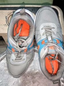 Sneakers - Grey, Blue &amp; Orange - Size Unknown