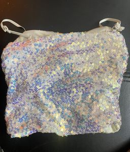 Iridescent Sequin Crop Top