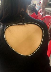 Black Embellished T-Shirt