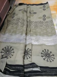 Pure Georgette Designer Saree With Blouse