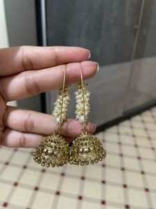 Pearl Jhumka Earrings