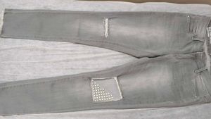 New stretchable Distressed Gray Jeans